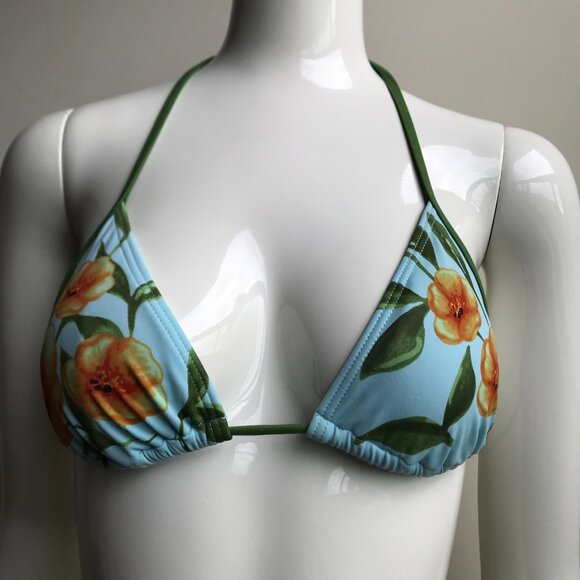 Billabong surf sky & olive floral bikini set - Picture 3 of 8